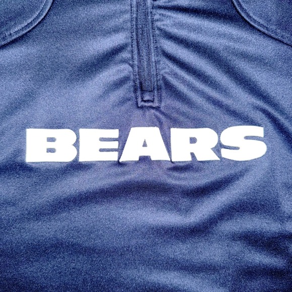 Chicago Bears NFL Vintage Quarter Zip Mens XL Reebok Pullover Authentic Sideline - Picture 7 of 9